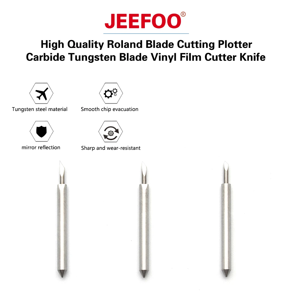 High Quality Roland Plotter Cutter Knife Cemented Carbide Blade for Flim Cutting Plotter Blade Milling Cutter Carving Tools