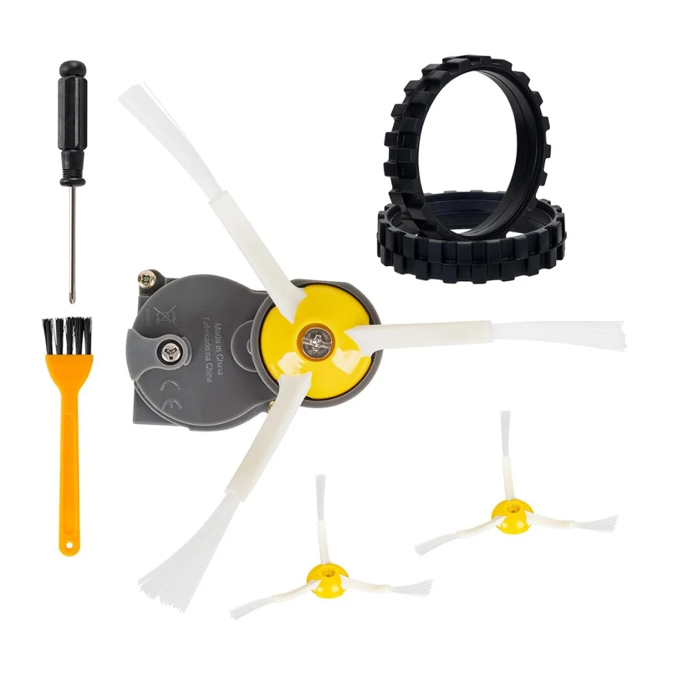 Side Brush Motor Kit With Wheels And Clean Brush Replacement For Roomba 500 600 700 800 900 For I3 I7 For E5 E6 Robot Vacuum
