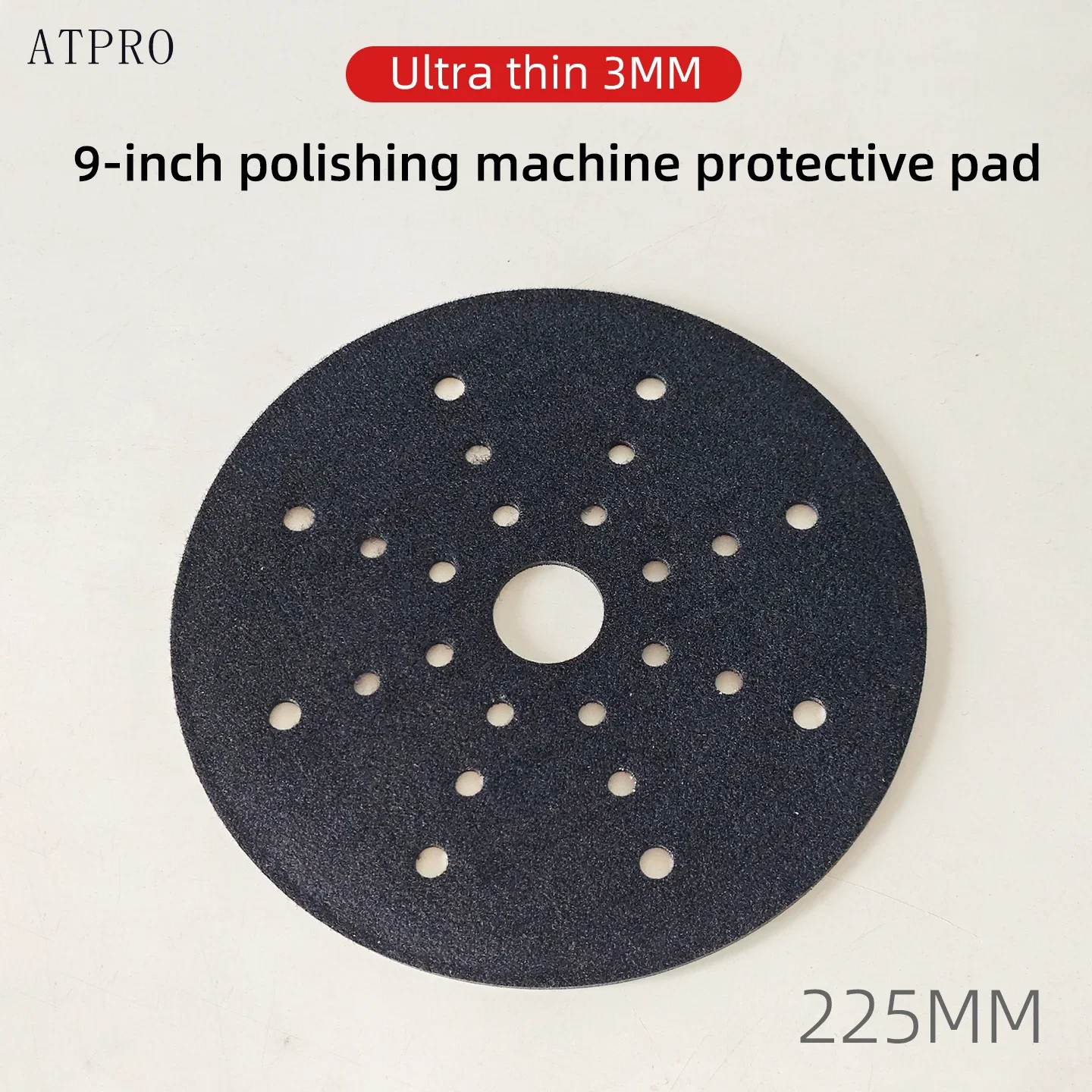 225mm 9 Inch 25 Holes Soft Sponge Interface Pad, 3mm Thick Protective Cushion for Mirka & FESTOOL Long Handle Drywall Sander