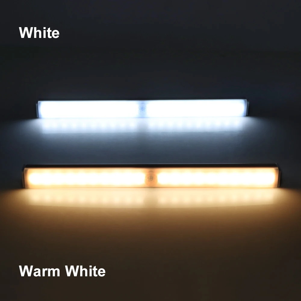 15cm- 30cm- 50cm Led Closet Light Motion Sensor USB Bar Lamp Under Cabinet Lighting Rechargeable Battery Power Desk Stairs Decor