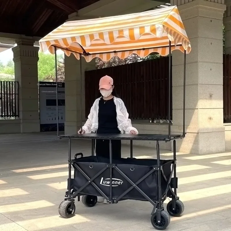 Foldable lift multi-function cart suitable for night market food stalls