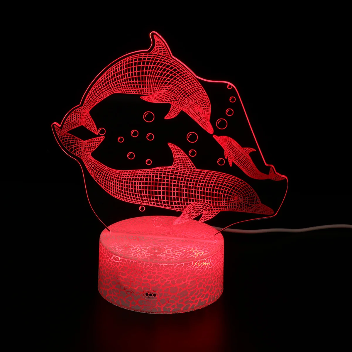 Nachtlampje Dolfijn Ontwerp Aanraaksensor USB-aangedreven slaaplamp Bedlampje voor kamerdecoratie Slaaplicht