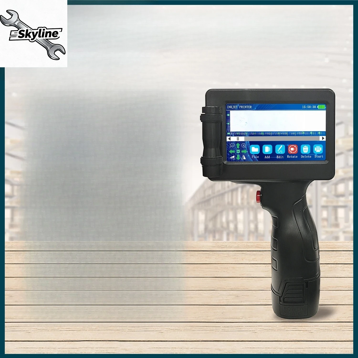 P17 Handheld Inkjet Printer Date Number Expiry Date Logo QR Bar Batch Code Expiry Date 12.7mm Label Printer 28 Languages