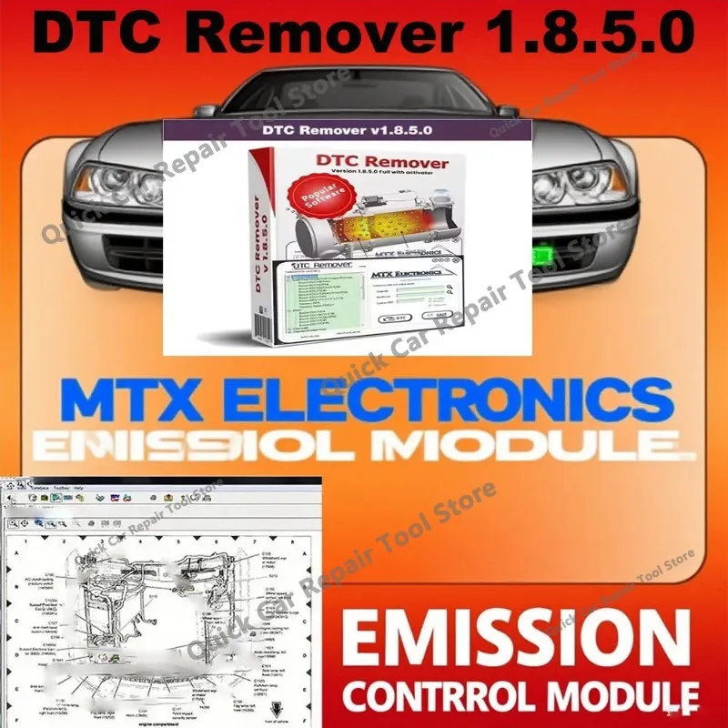 New DTC Remover Car Repair Software For KESS KTAG FGTECH OBD2 Software MTX DTC Remover 1.8.5.0 Car Maintenance Tools With Keygen