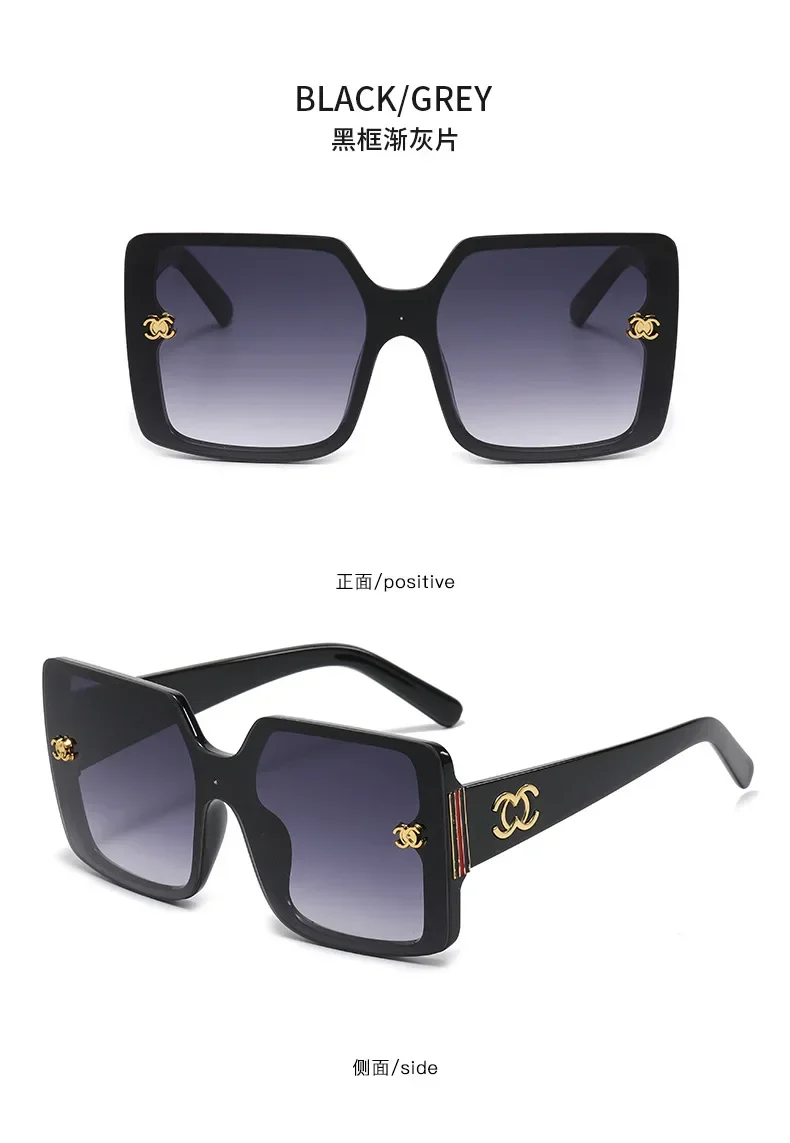 2024 نظارات نسائية فاخرة ماركة ريترو المتضخم نظارات للقيادة مصمم النظارات الشمسية UV400 المرأة التدرج الظل Oculos De So