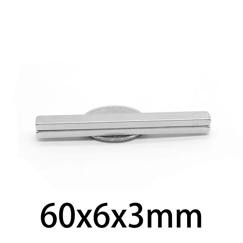 2/5/10/20/50 pz 60x6x3mm forte magnete al neodimio terre Rare magneti permanenti potenti NdFeb 60mm x 6mm x 3mm 60*6*3mm