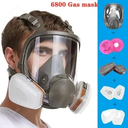 7 in 1 6800 maschera antigas vernice maschera antigas wide field maschera a pieno facciale respiratore vernice spray maschera in silicone 6800