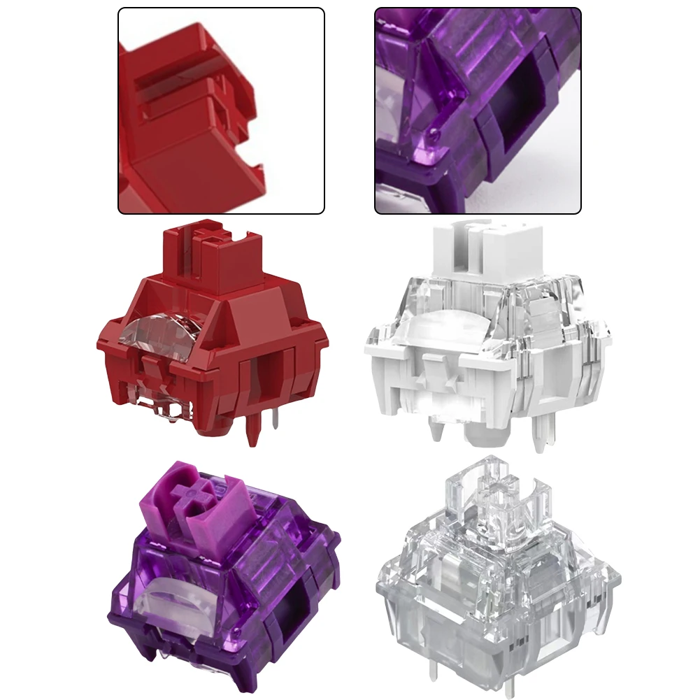 

10 шт. TTC V2 переключатели RGB предварительно смазанные бесшумные линейные механические переключатели клавиатуры