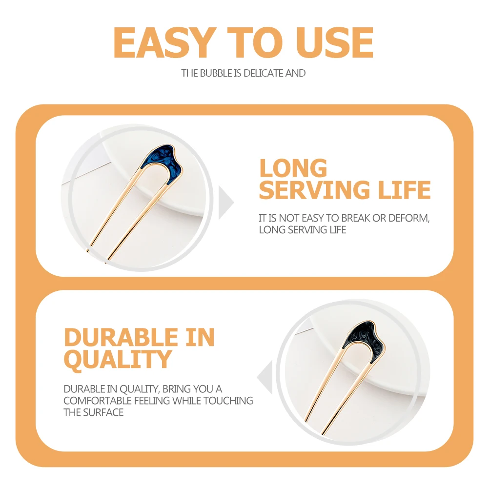 

3pcs Hairpin U Shaped Hairpin Wind Women Hair Stick Hair Stick For Women Bun Holder Lightweight Durable