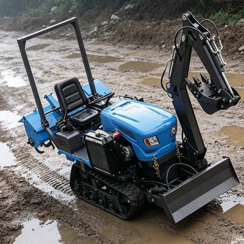 

Customized 35HP Crawler Tractor Rotary Tiller, Agricultural Tillage Machine, Multi-functional Crawler Plowing Machine