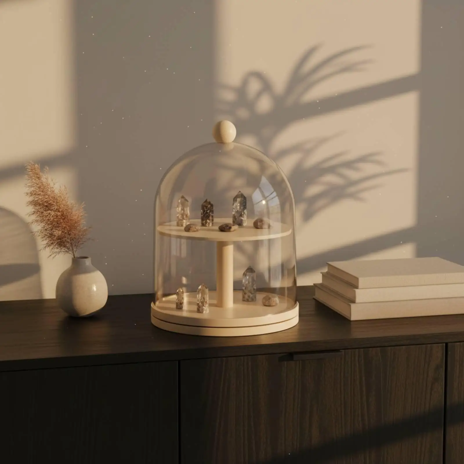 deluxe-display-stand-360-degree-rotating-transparent-case-figurine-organizer-box-for-desk-and-home-decor