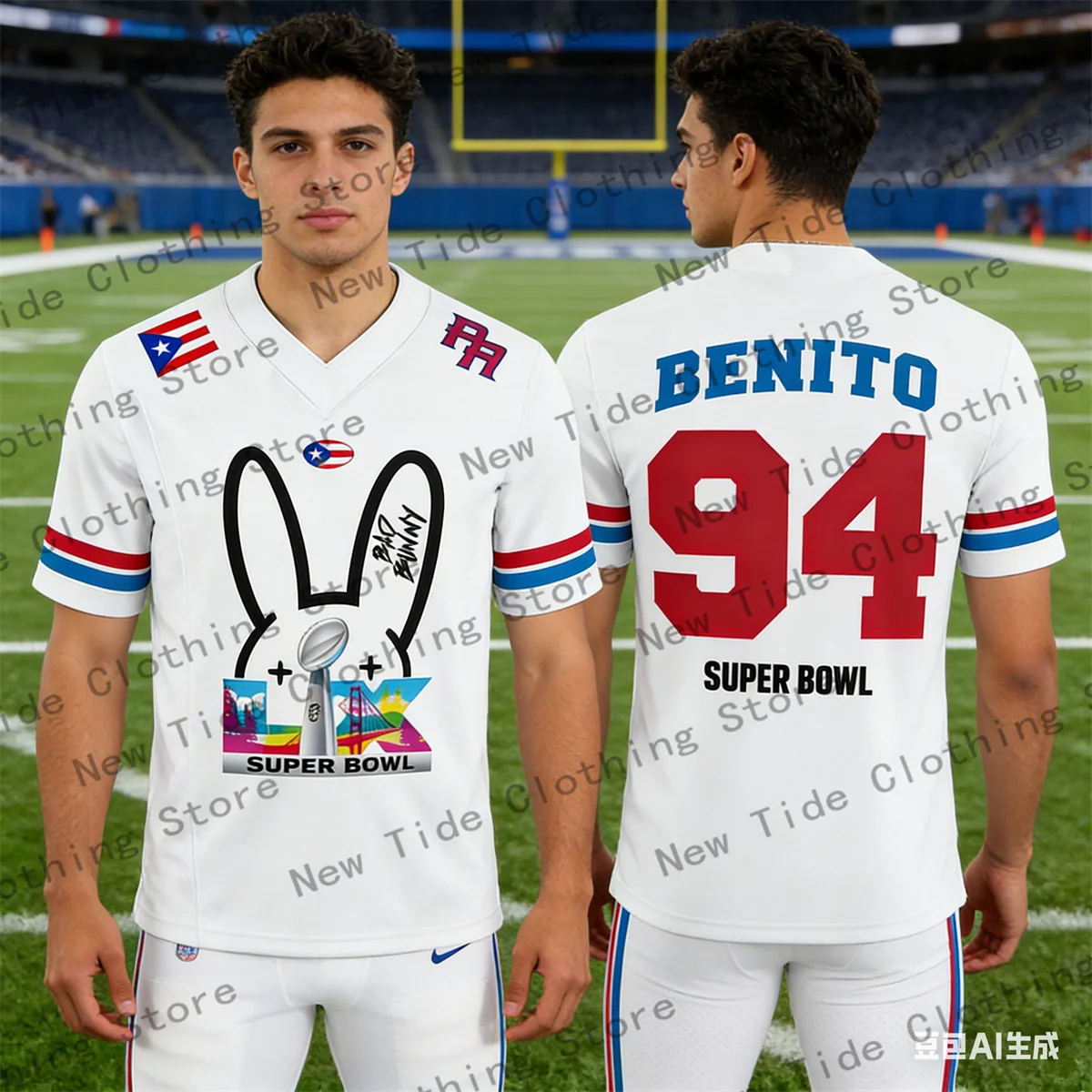 

Новая футболка 2026 года для болельщиков футбольной команды HalfTime, модель Benito 94, футболка для концертов Bad Bunny 94, футболка для фанатов на матч Gameday, размер 6