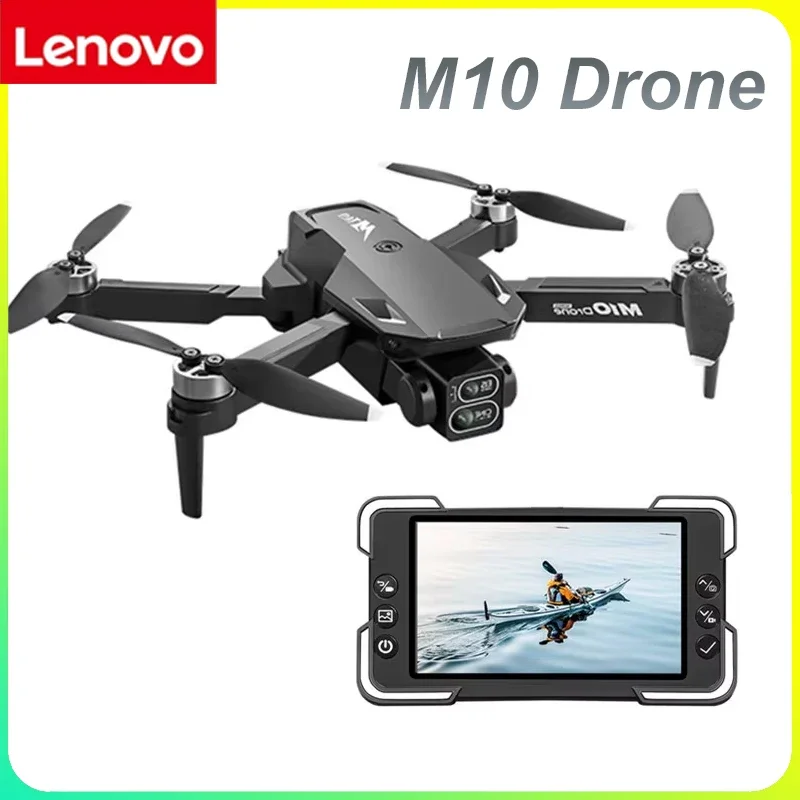 Lenovo M10 Drone, 8K Dual Camera, Screen FPV WiFi, Brushless Motor, Obstacle Avoidance, Foldable Professional Aerial Quadcopter