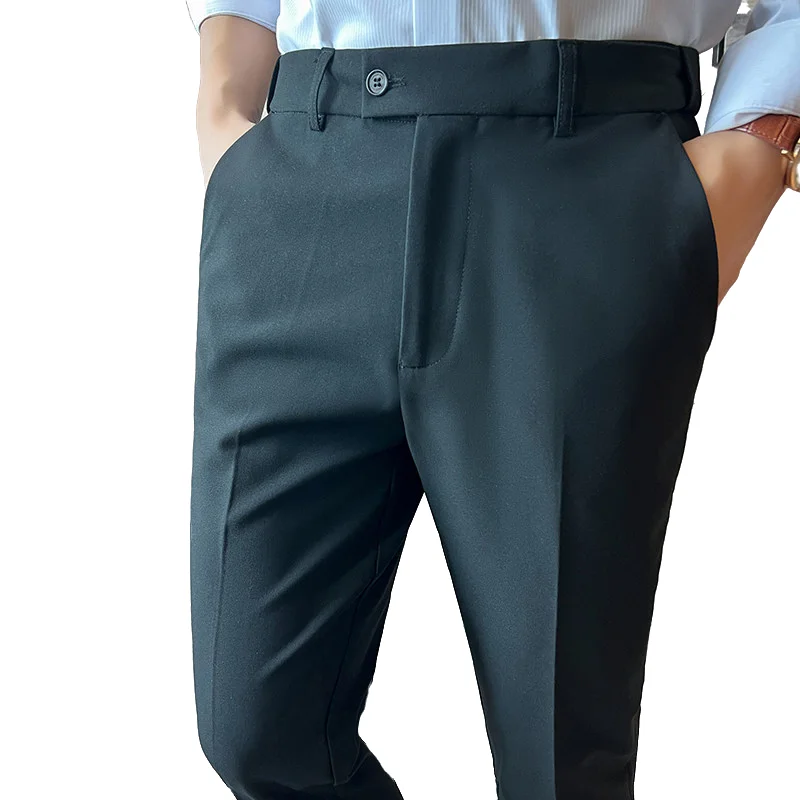 Men'S Urban Formal Wear - Men's Premium Elastic Waist Trousers Spring