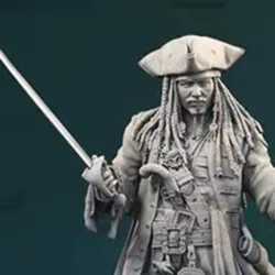 Interesting Pirates 1/24 Scale 75mm Resin Body Assembled Model Kit Fantasy 3D Figure Sculpture Unassembled and Unpainted