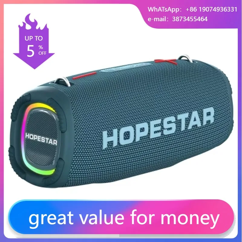 Портативная уличная водонепроницаемая беспроводная мини-колонка HOPESTAR A6 Max TWS Audio IPX6 Портативная уличная водонепроницаемая беспроводная мини-колонка HOPESTAR A6 Max TWS Audio IPX6