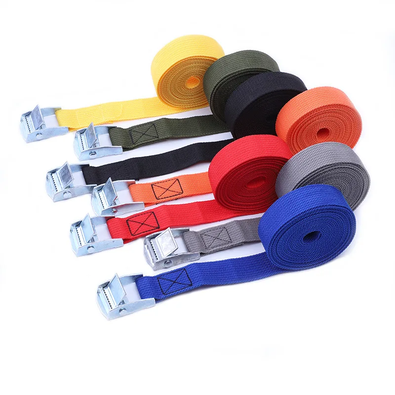 

2M Cargo Straps With Buckle Tie-Down Belt for Motorcycle Car Bicycle Metal Tow Rope Strong Ratchet Fixing Belt for Luggage Bag