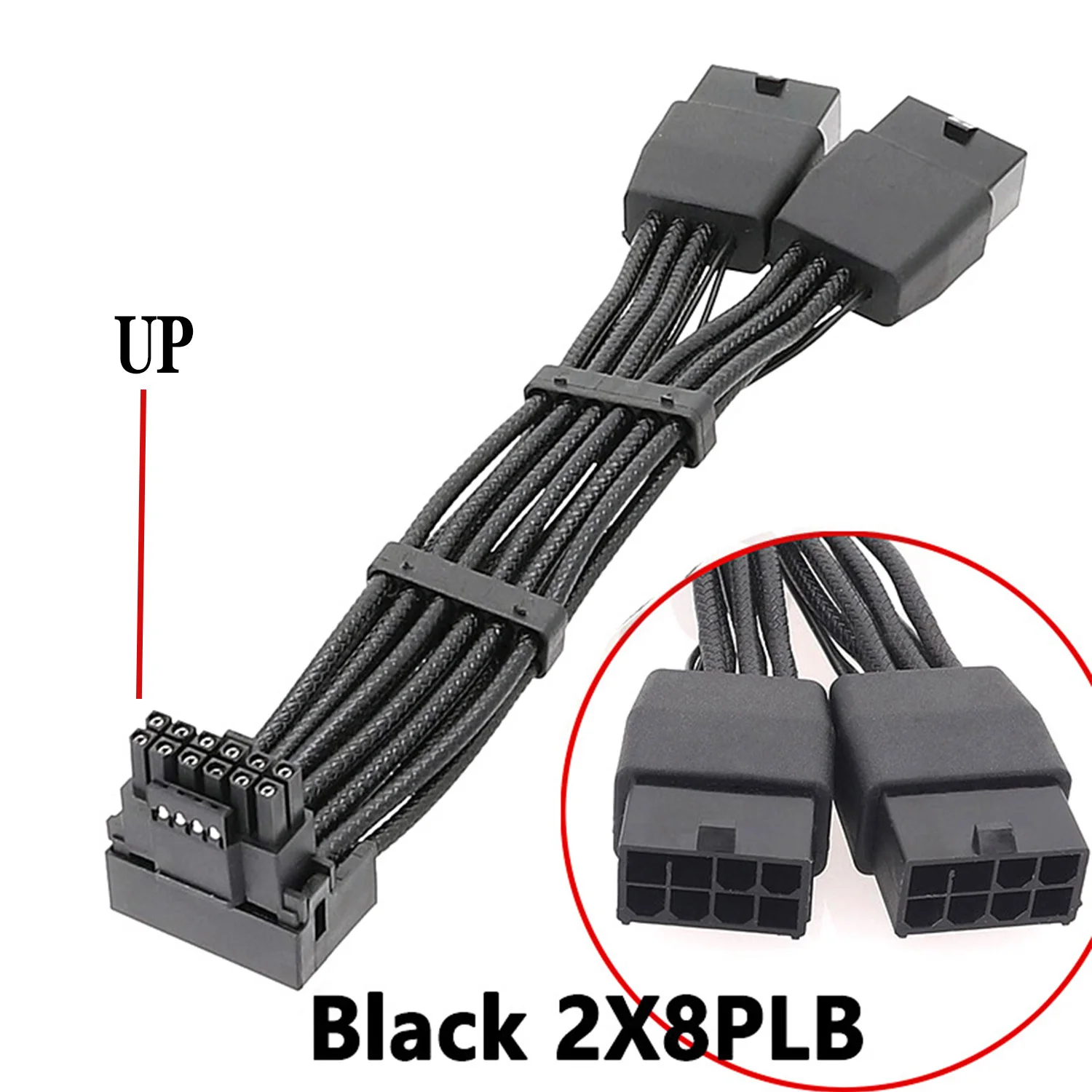 

RTX4090 RTX4080 12VHPWR 16P (12 + 4) на 4x8-контактный разветвитель 12VHPWR на 2x8-контактный угловой адаптер 90 градусов