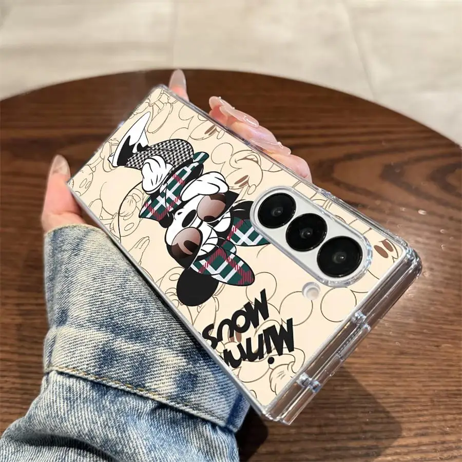 Case for Samsung Galaxy ZFold6 ZFold5 ZFold3 ZFold4 ZFold7 Z Fold 7 6 5 4 3 Hard Phone Cover Disney Richness Mickey Mouse