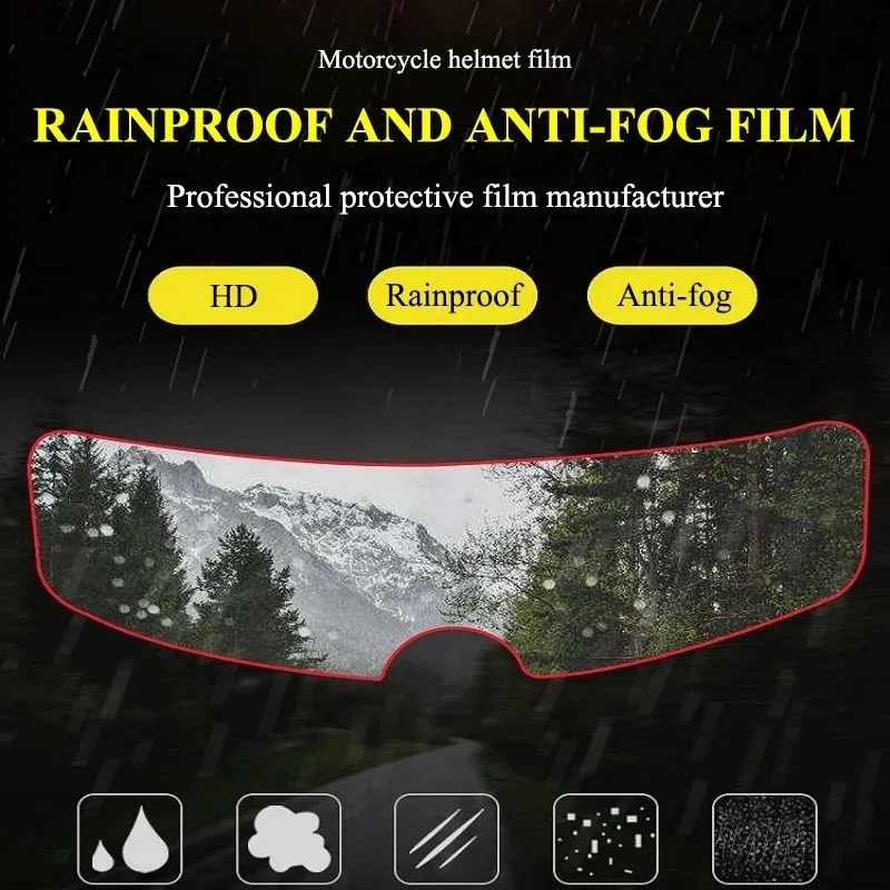 Motorcycle Helmet Mirror Rainproof Film Rainproof Anti Fog Sticker Universal High Definition Sticker Motorcycle Accessories