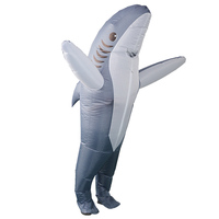 Dolphin Inflatable Costume Lightweight Breathable Halloween Masquerade Carnival Party Outfit Reusable Blow Up Clothing