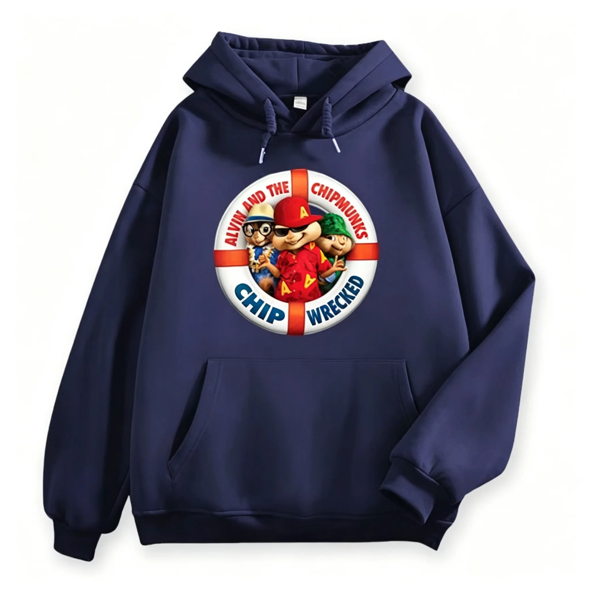 Cartoon Chipmunks Alvin Print Hooded Sweatshirt Unisex Loose Streetwear Pullover Hoodie Men Women Casual Daily Promotion Tops