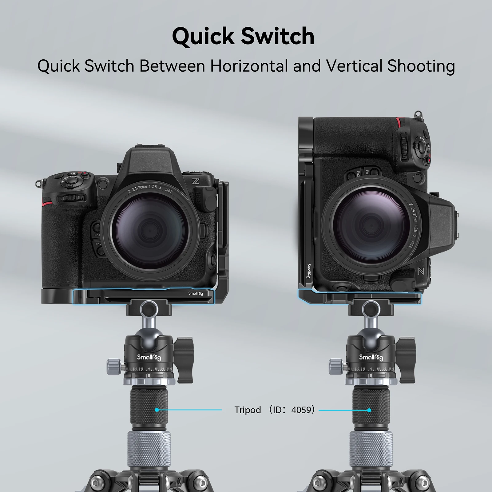 

L-образная монтажная пластина SmallRig для Nikon Z 8 с быстросъемной пластиной для Arca-Swiss -3942
