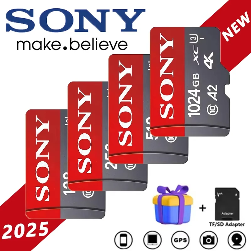 

SONY Original Memory Card 1TB 64GB 128GB Class10 512GB 100MB/s 4K UHS-I Flash Micro SD Card C10 Ultra A2 HC/SDXC
