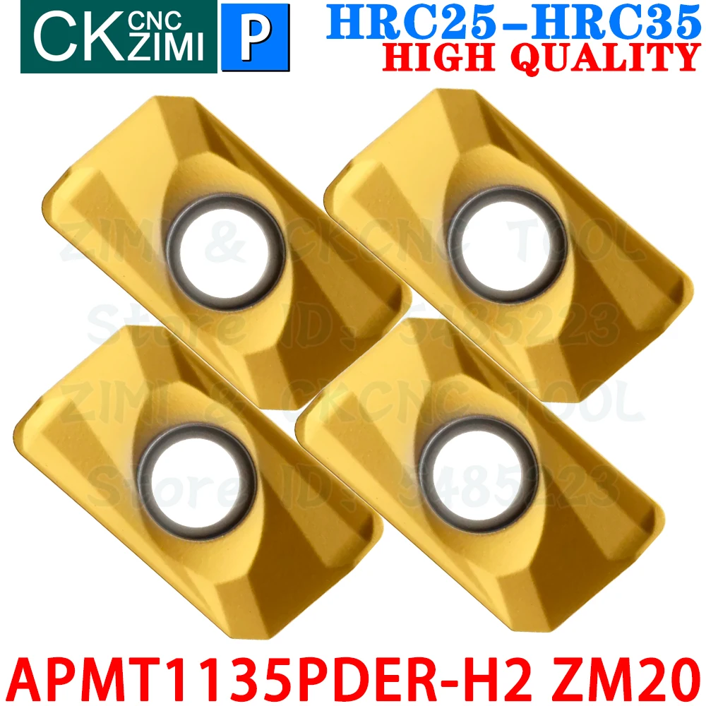 APMT1135PDER-H2 ZM20 APMT 1135 PDER H2 Carbide Inserts Shoulder Milling Inserts Tools CNC Indexable Milling Cutter Cutting Tools