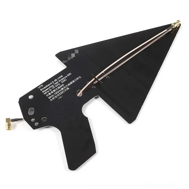 HT6 logarithmic periodic antenna, 0.6-10GHz high-precision lateral spectrum analysis signal positioning antenna