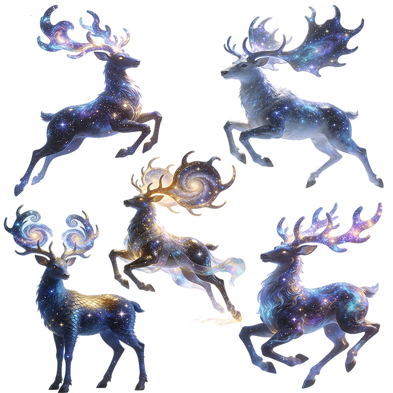 Three Ratels CEE36 Elegant Starry Sky Deer Artistic wall stickers for home decoration Personalized car decals