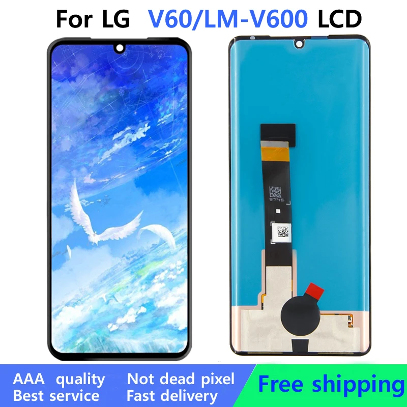 

6,8 "AMOLED для LG V60 ThinQ 5G V600 LM-V600 ЖК-дисплей, сенсорная панель экран дигитайзер в сборе для LG V60 LCD запасные части