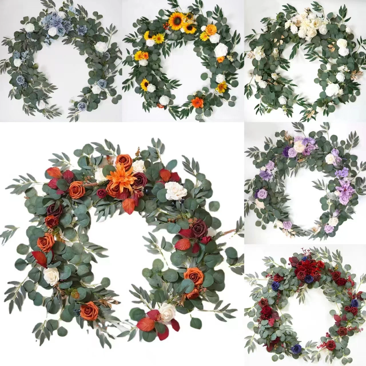 1.8cm True Rose Vine Table Flower Hotel Decoration Banquet Vine wreath Decoration Wedding Supplies