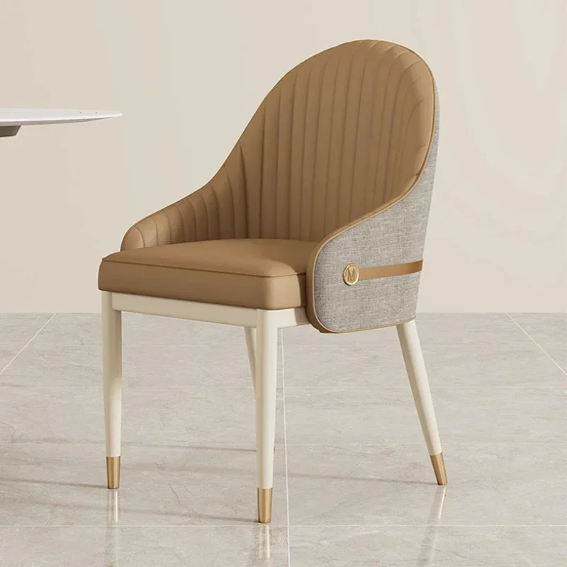 

z Elegant Designed Dining Chair Modern Simple Luxury Ergonomic Dining Chair Leather Occasional Furniture