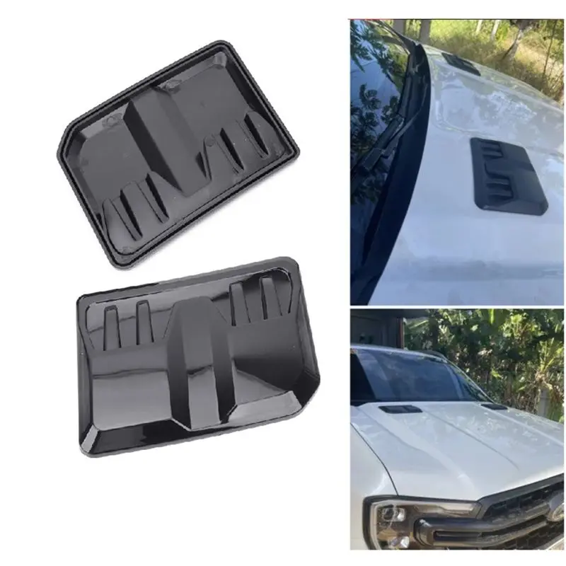 For Improved Airflow& Car Aesthetic Enhancement ABS Engine Hood Vent Cover Light-Weight Design
