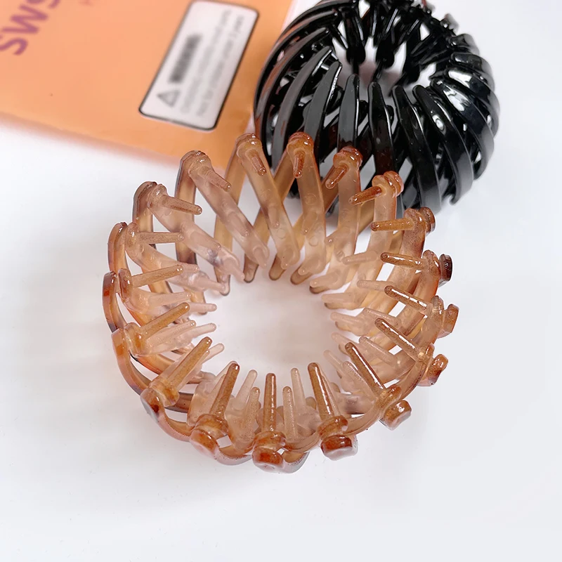 1-3Pcs Ponytail Hair Rings Clips Black Brown Gray Bird Nest Shaped Hair Clips For Women Hairpin Magic Lazy Braider Tool Styling