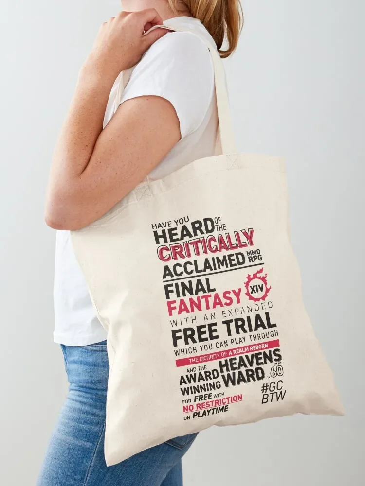 

Great Community by the way GCBTW Promo MMO FF14 FFXIV Tote Bag personalized tote bag shopping bags foldable large tote bag