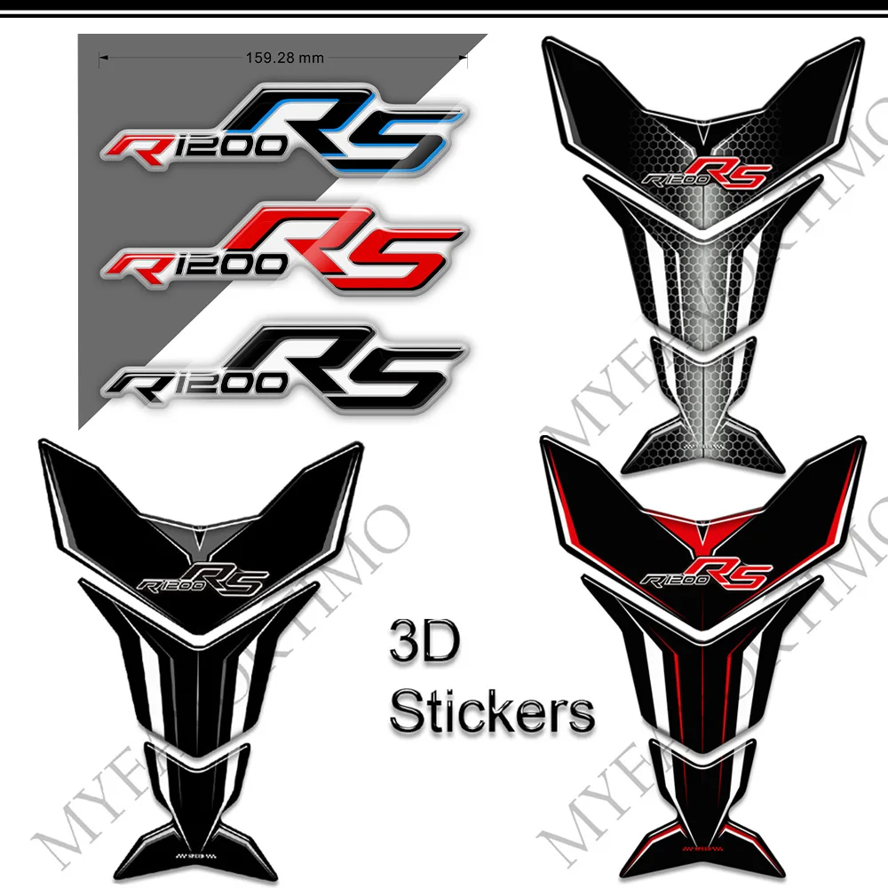 

Motorcycle Tank Grips Pad Stickers Decals Gas Fuel Oil Kit Knee Fish Bone Protector For BMW R1200RS R 1200 RS R1200