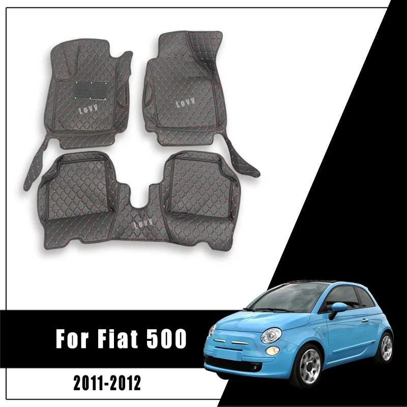 

Ковры автомобильные коврики для Fiat Topolino 500 2012 2011, кожаные антигрязные подушечки для ног, аксессуары для салона на заказ, чехлы, продукты