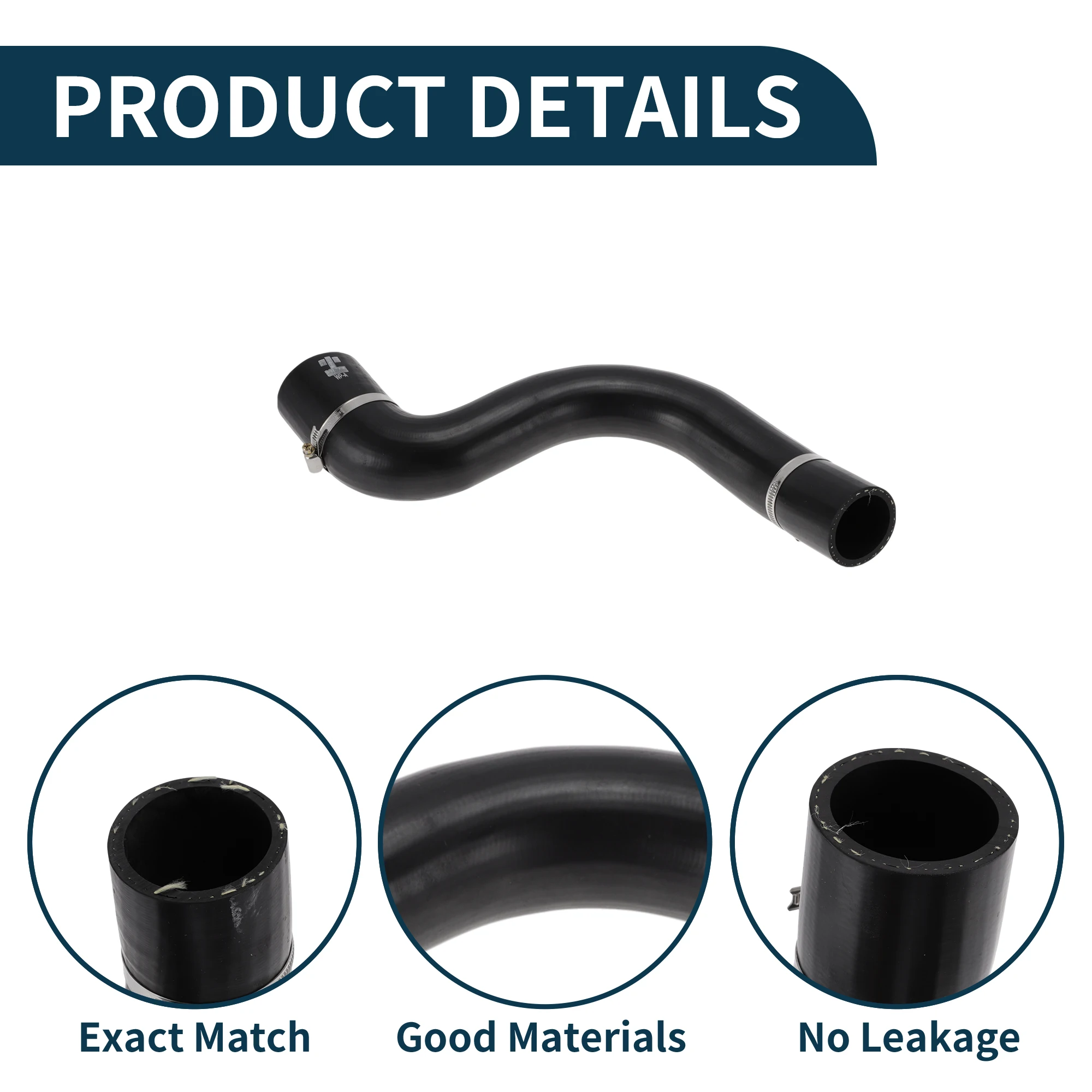 UXCELL ラジエーターホース ヒーターホース No.PNH500510 ランドローバー用 レンジローバー用 2007-2012 ラバー冷却液チューブ ブラック 1個