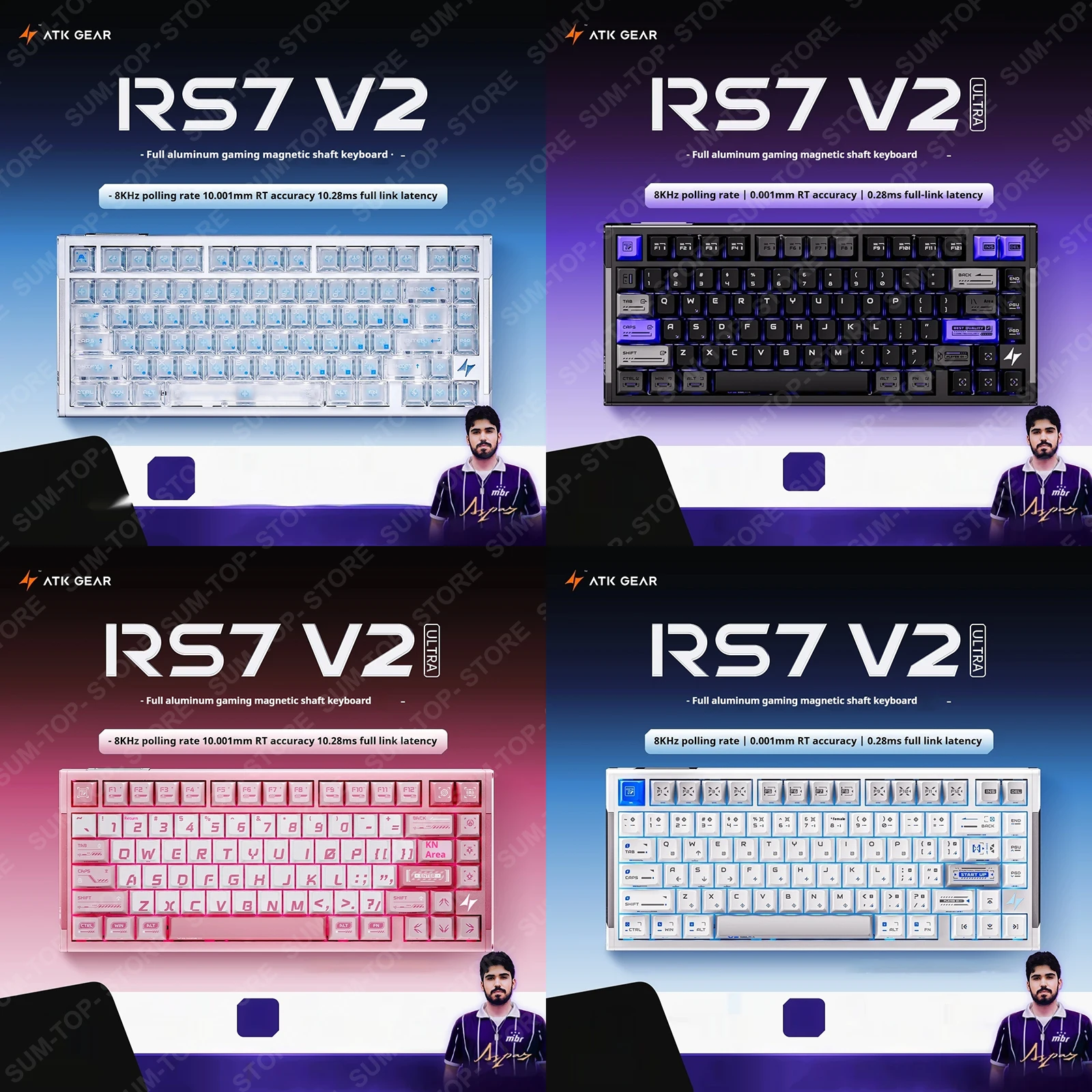 

RS7 V2 Wired Magnetic Switch Keyboard Aluminum Alloy 8K Polling Rate HotSwap TOP/Core-Flex Structure Custom Game Keyboard RS6 V2