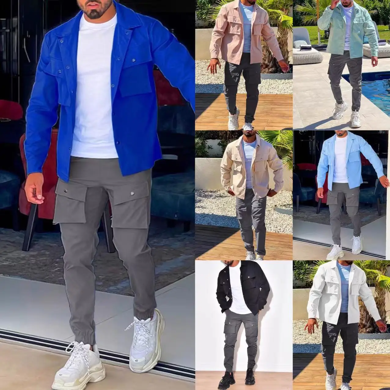 

Модные мужские повседневные комплекты рабочей одежды, осенние длинные брюки Sle Long Sve, удобный комплект мужской одежды больших размеров