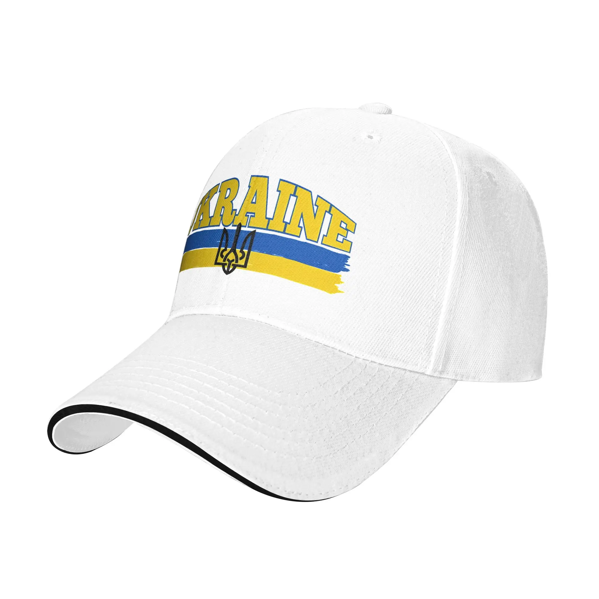 Spring Casual Baseball Cap Ukraine Trident Brush Flag Text Hunting Camping Hip Hop Hats For Men Adult Sun  Stylish Baseball Caps