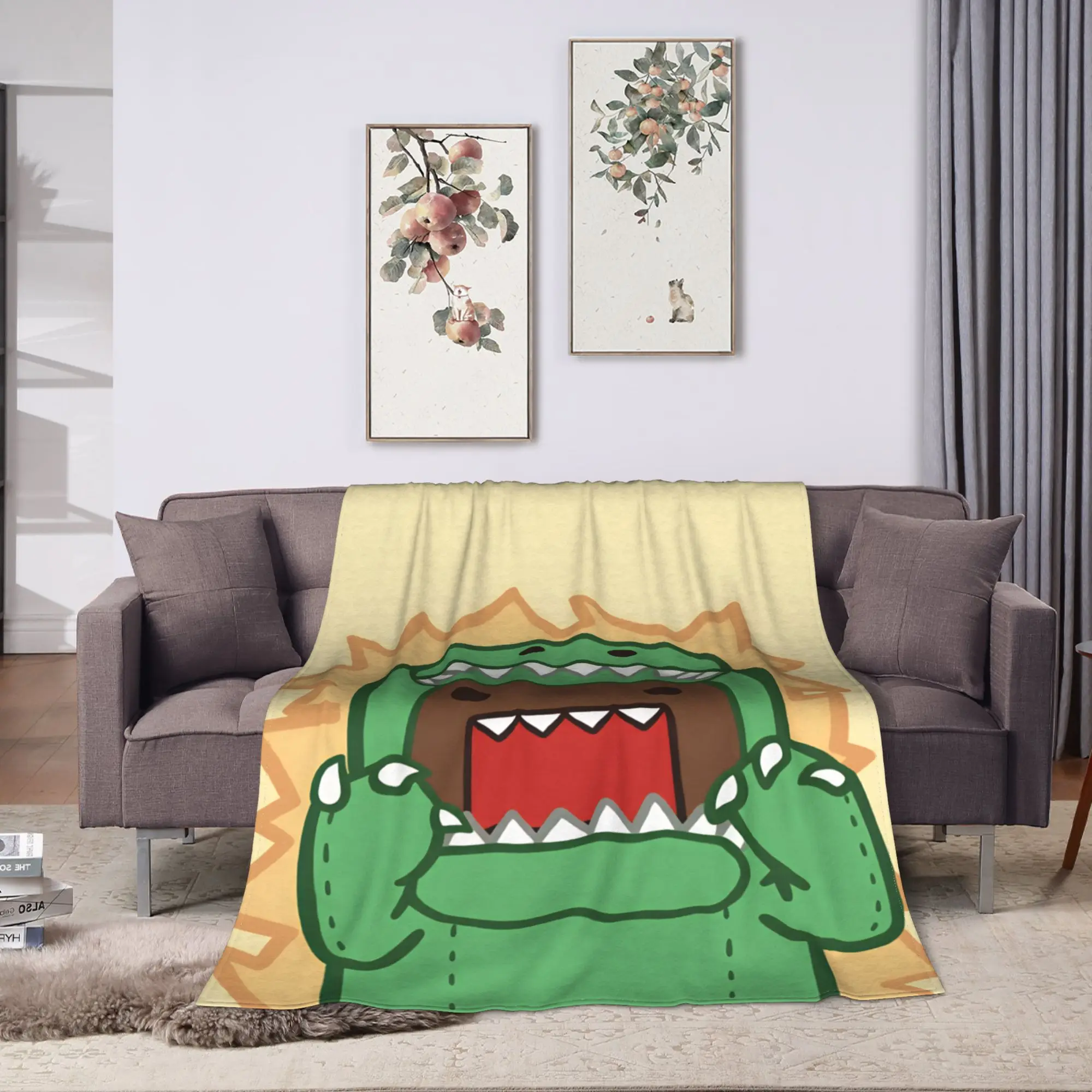 Domo Kun  Blanket Quality Super Soft  Throw Blanket Winter Travel Office Outdoor Comfortable Bedspread