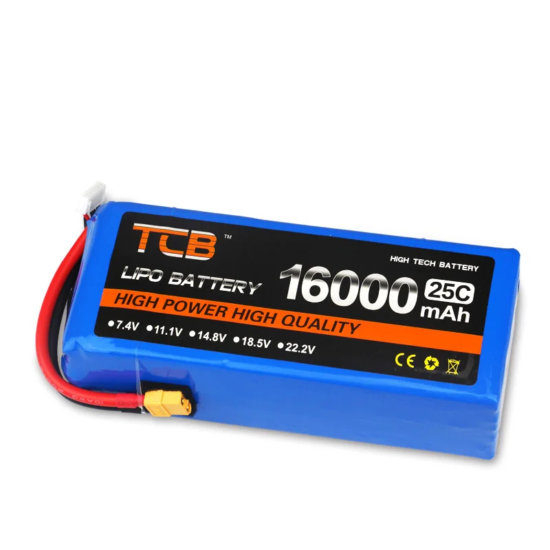 Tcb Rc Lipo Batterij 22.2V 10000Mah 12000Mah 16000mah22000Mah 25c 6S Voor Rc Vliegtuig Drone Quadrotor Auto Boot Helikopters