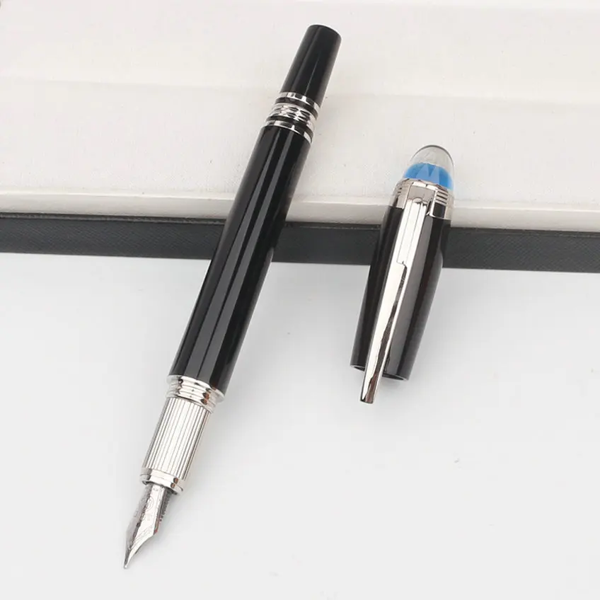 High Qulity Blue Planet Crystal MB Ballpoint Rollerball Pen Luxury Design Office Writing Fountain Pens with Serial Number