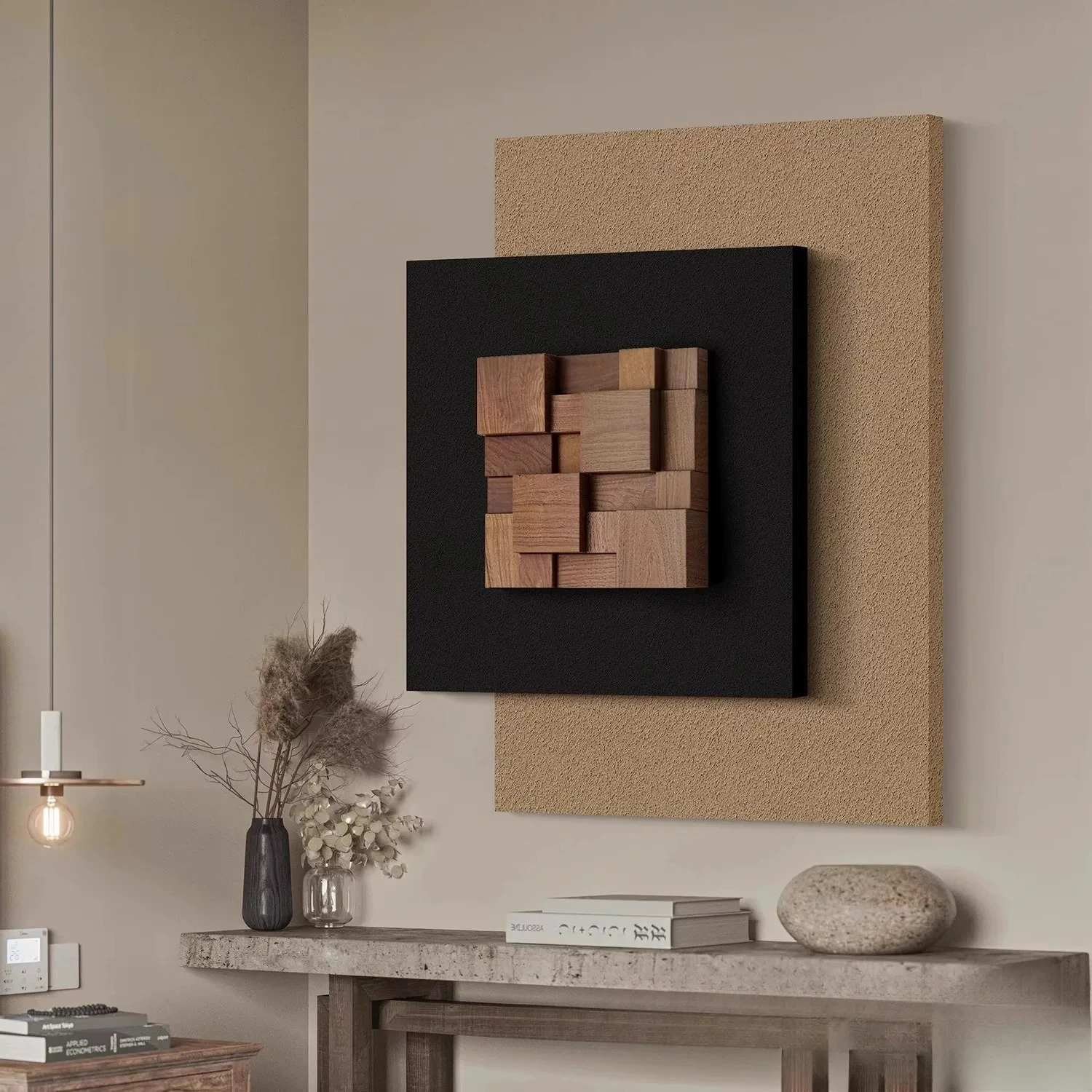 

Customizable wabi-sabi wind entrance decorative painting hanging painting living room advanced inductance meter box blocking