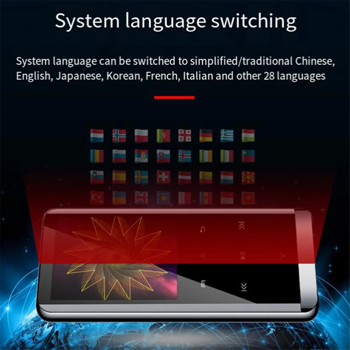 مشغل AU47-MP3 بلوتوث صغير M13 وكمان بدون فقدان 1.5 بوصة 128 × 160 بكسل شاشة TFT مشغل موسيقى HIFI، 64 جيجابايت