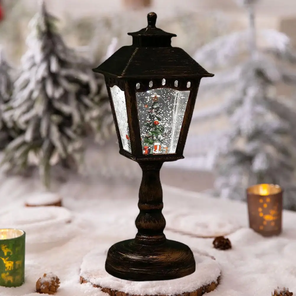 

Christmas Decorations Sparkling Water-filled Candles Light Whimsical Battery-operated Christmas Snow Globe Candle for Holiday