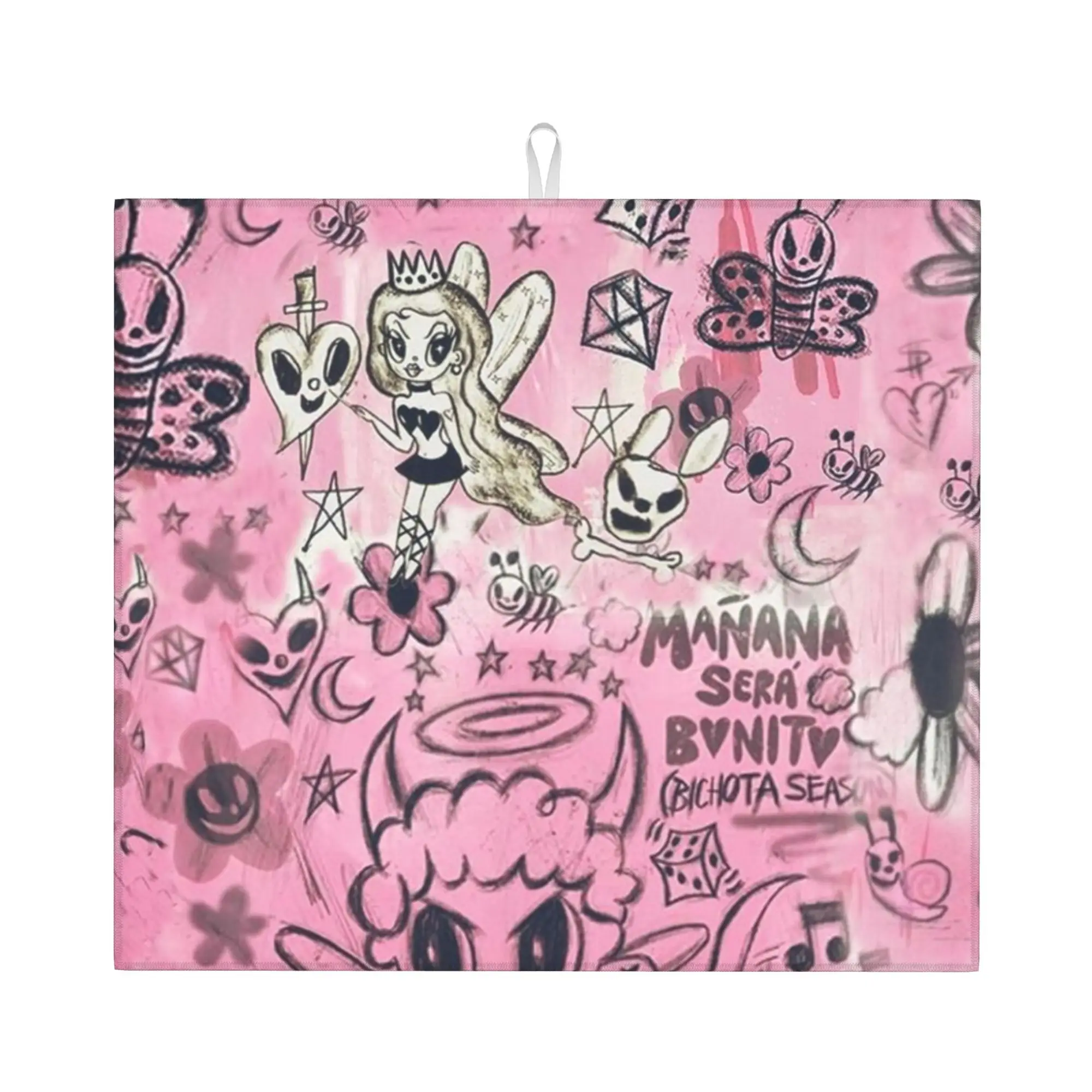 Reggae Singer Karol G Non‑Slip Waterproof Absorbent Barware Tableware Oil Proof Reusable  Bathroom Drying Mat For Kitchen